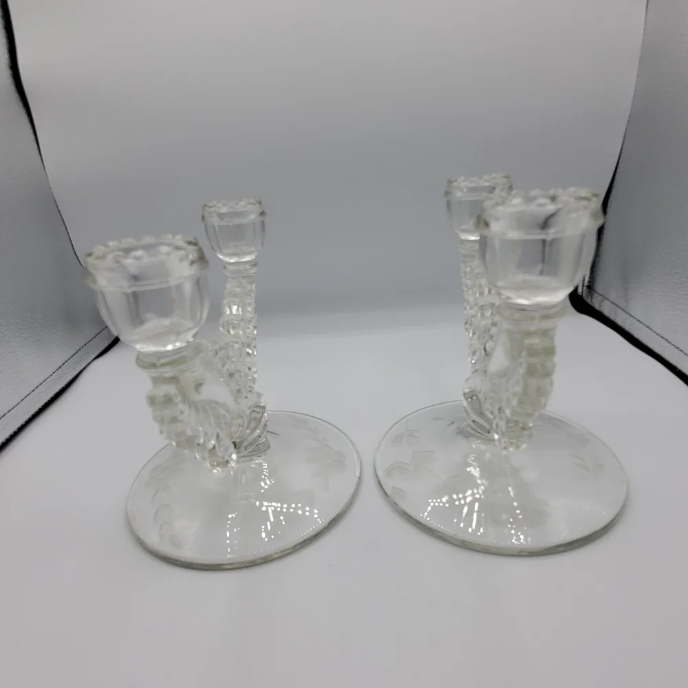 Vintage glass candlestick